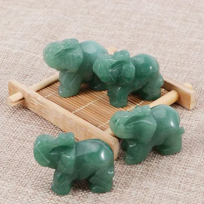 Natural Stone Jade Elephant