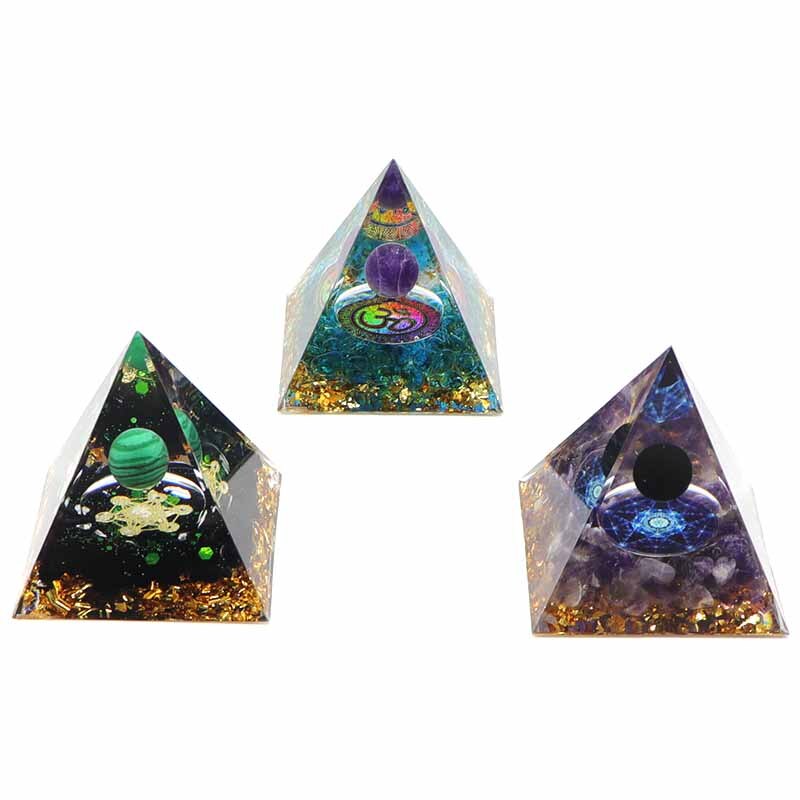 Natural Stone Orgone Energy Pyramid