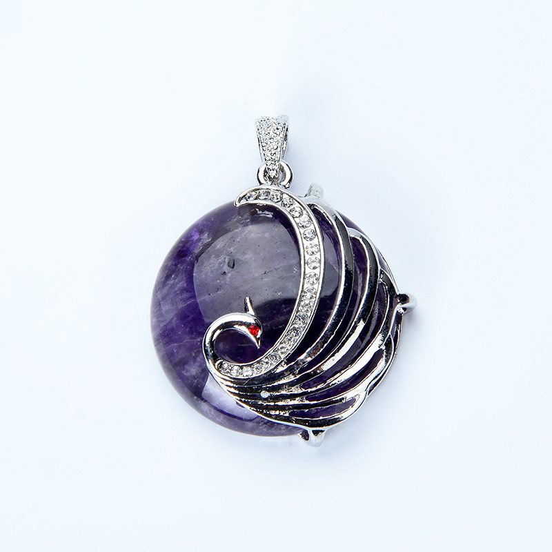 Natural Stone Peacock Pendant