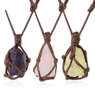 Natural Stone String Crystal Necklace
