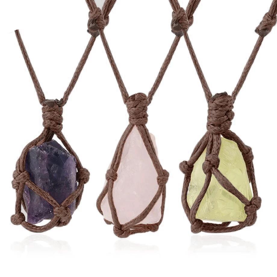 Natural Stone String Crystal Necklace Natural Stone String Crystal Necklace