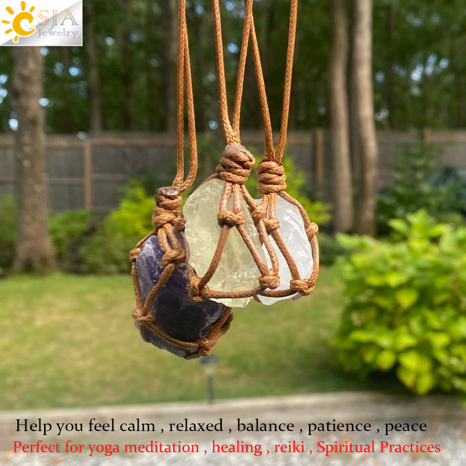 Natural Stone String Crystal Necklace