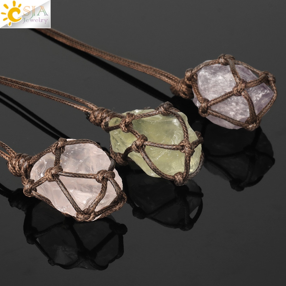 Natural Stone String Crystal Necklace