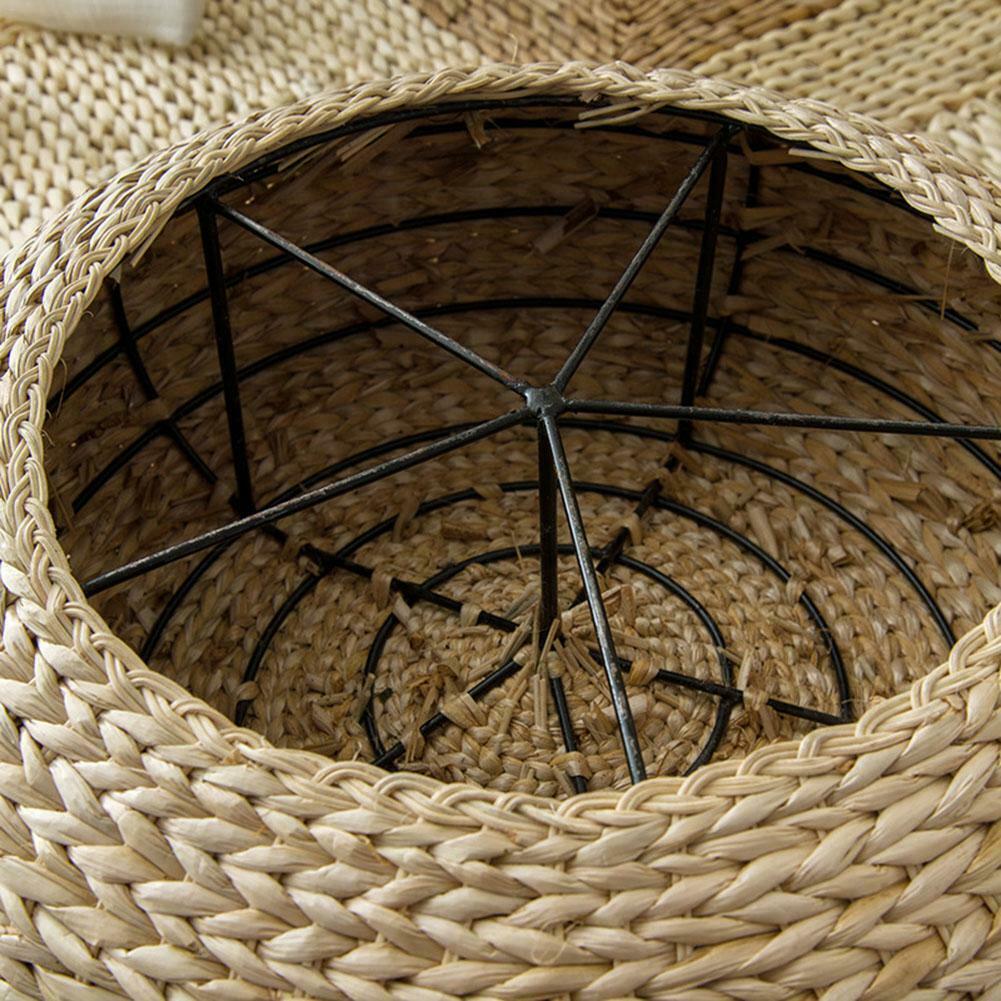 Natural Straw Round Floor Cushion