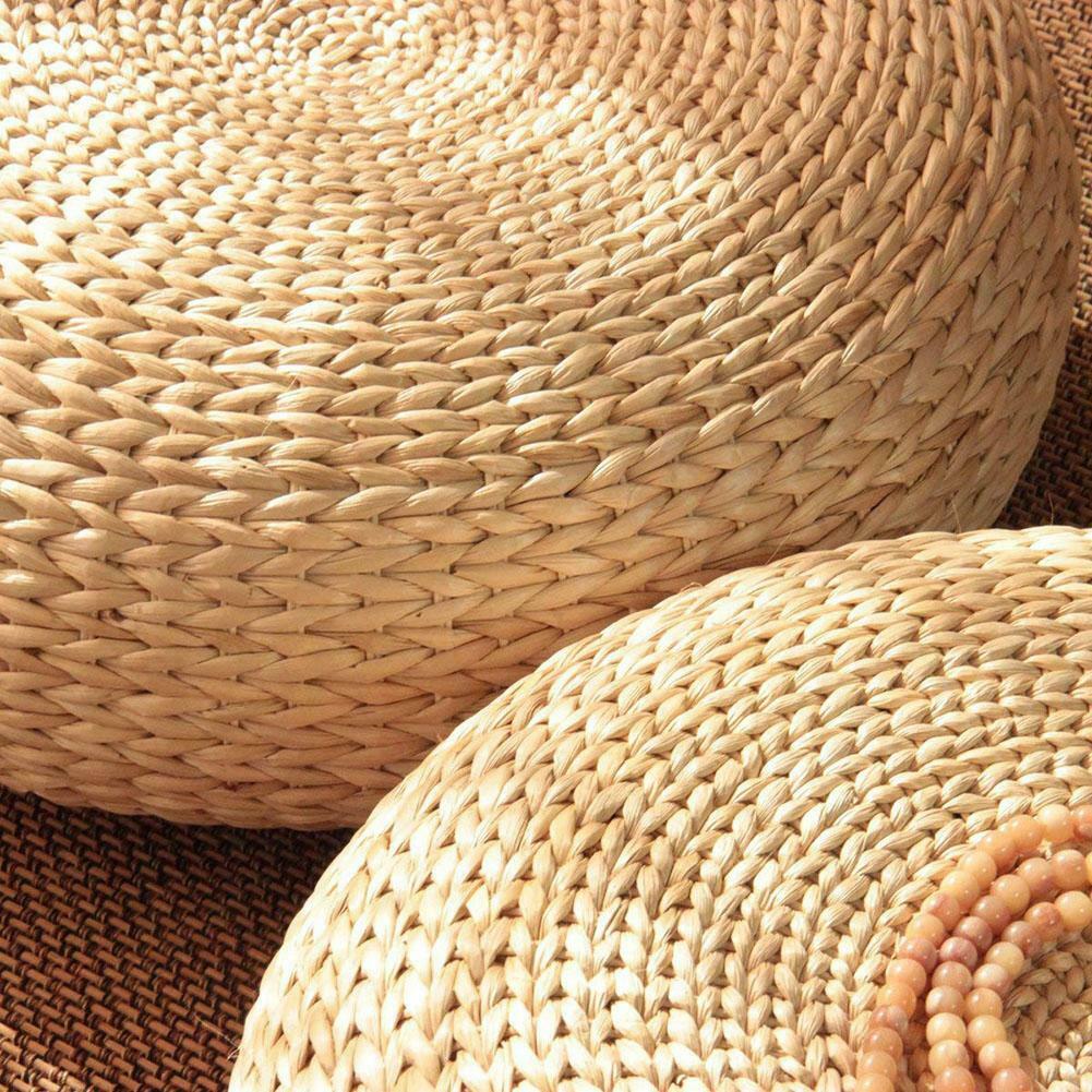 Natural Straw Round Floor Cushion