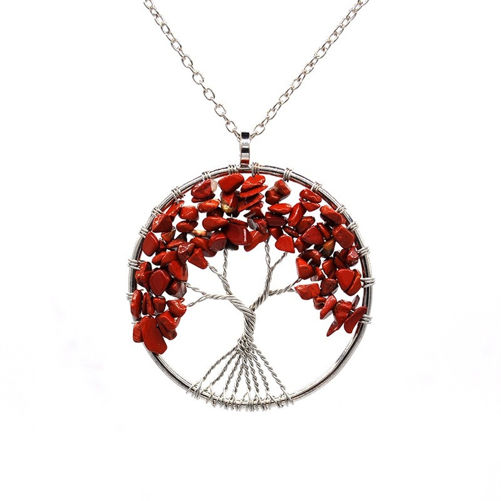 Natural Tree of Life Crystal Necklace