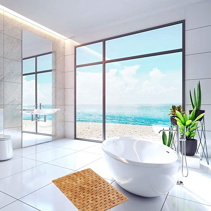 Natural Wood Bamboo Bathroom Mat