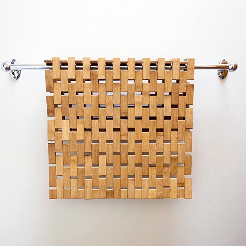 Natural Wood Bamboo Bathroom Mat