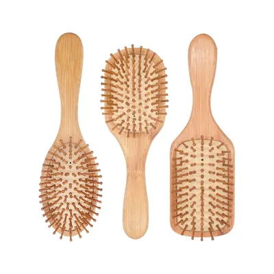 Natural Wood Bamboo Hairbrush