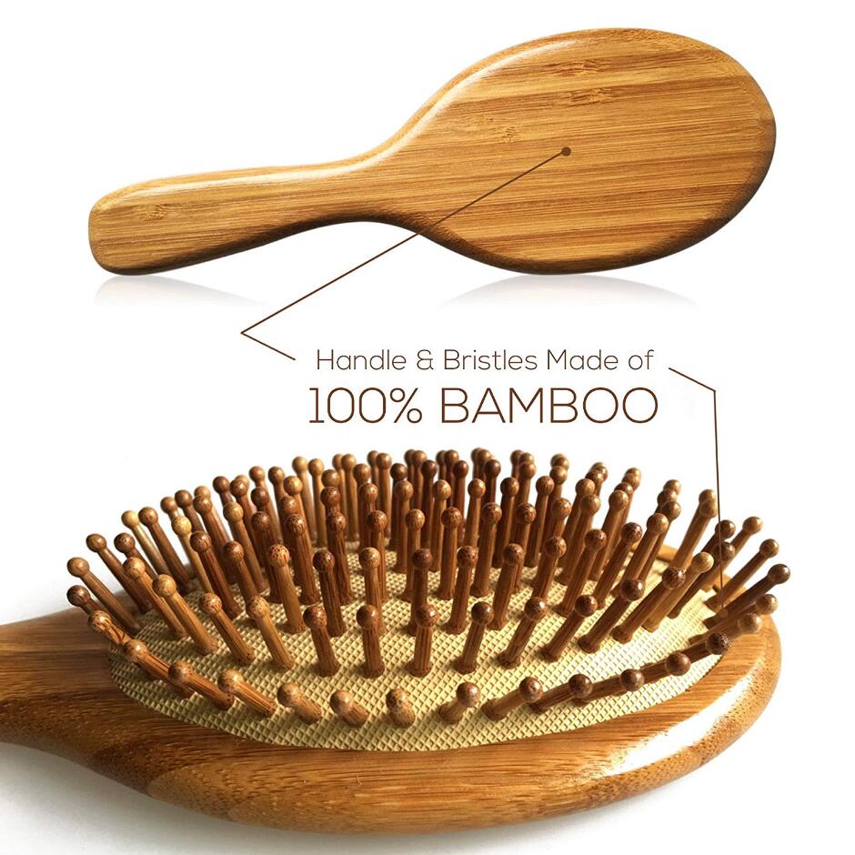 Natural Wood Bamboo Hairbrush