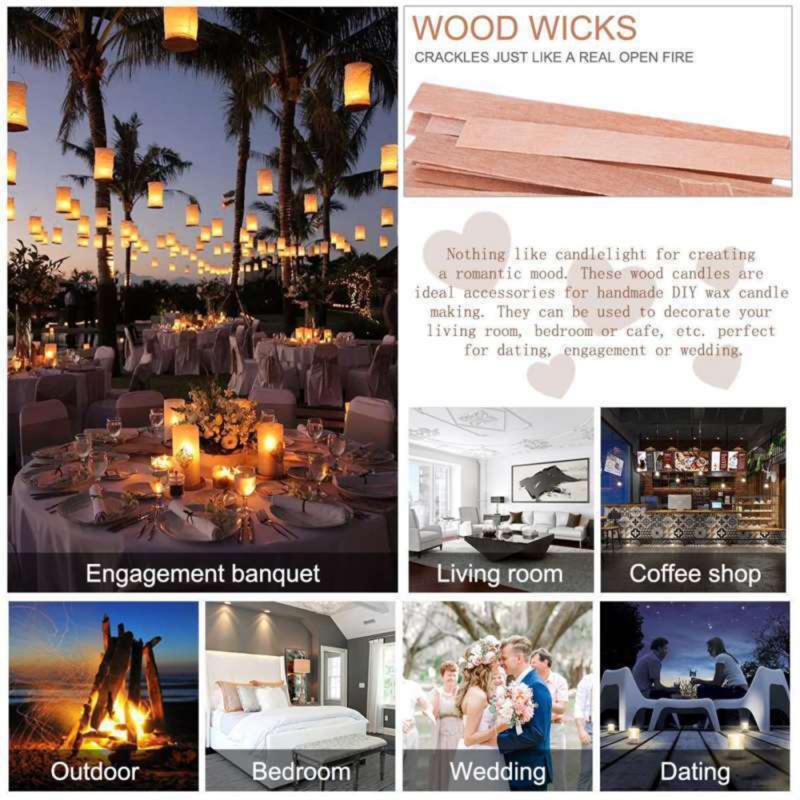 Natural Wood Candle Wicks (100 pcs) Natural Wood Candle Wicks (100 pcs)