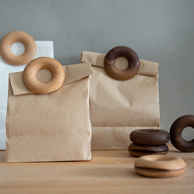 Natural Wood Donut Clip Natural Wood Donut Clip