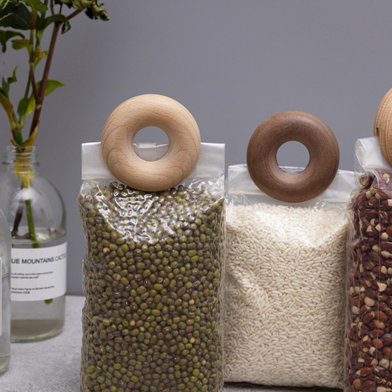 Natural Wood Donut Clip