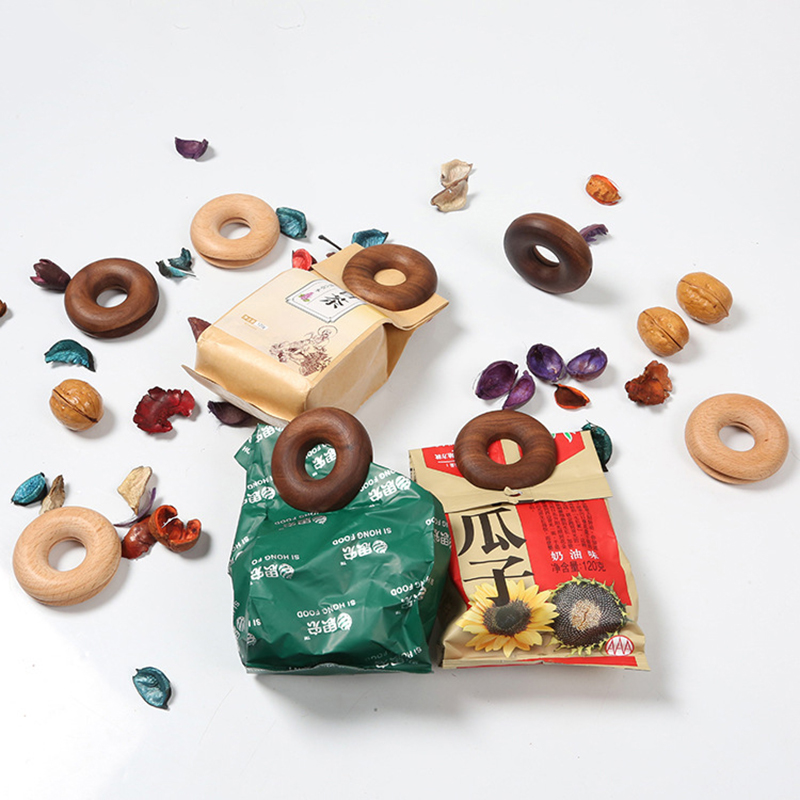 Natural Wood Donut Clip