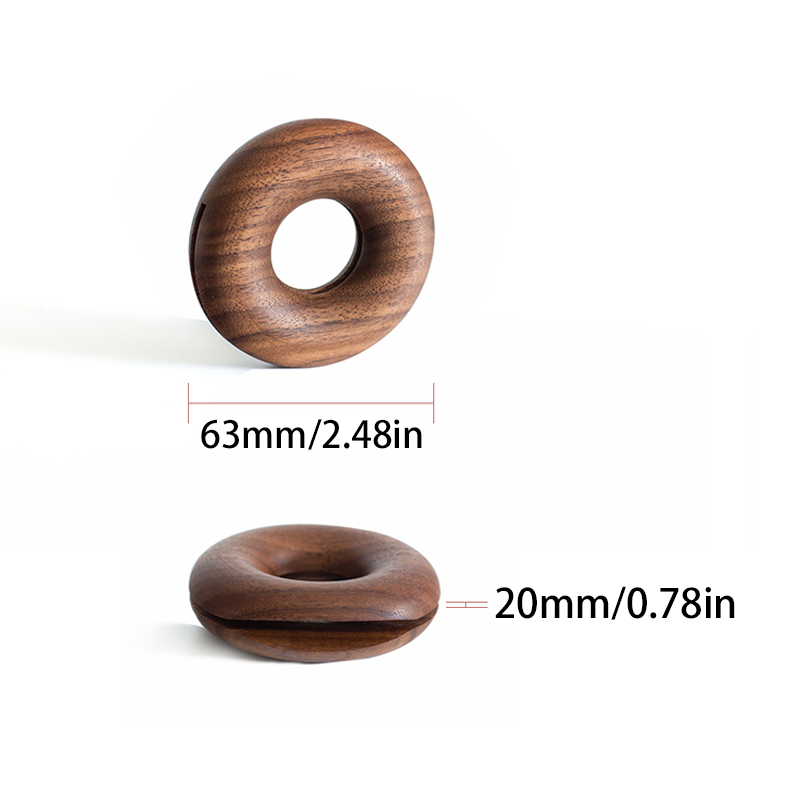 Natural Wood Donut Clip