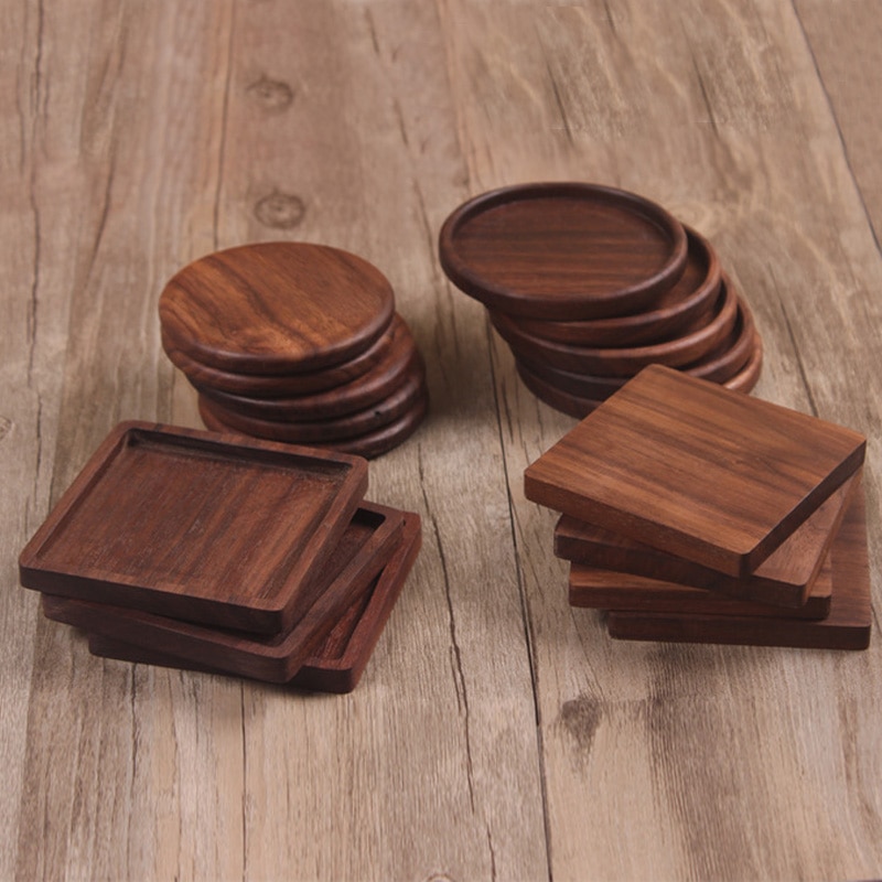 Natural Wood Drink Coaster Mat Natural Wood Drink Coaster Mat