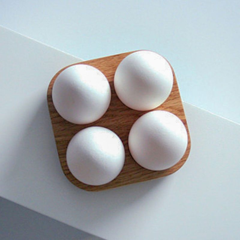 Natural Wood Egg Holder Tray