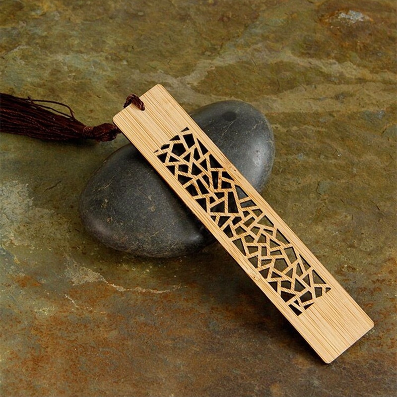 Natural Wooden Bookmark with Tassel