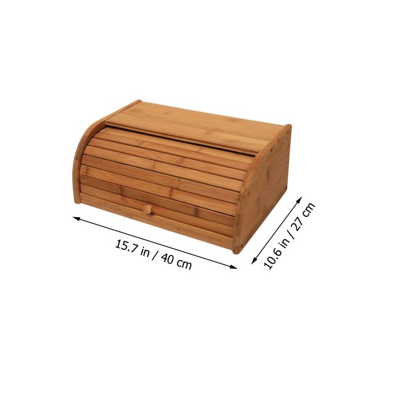 Natural Wooden Bread Box