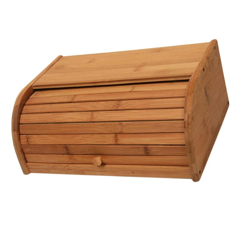 Natural Wooden Bread Box