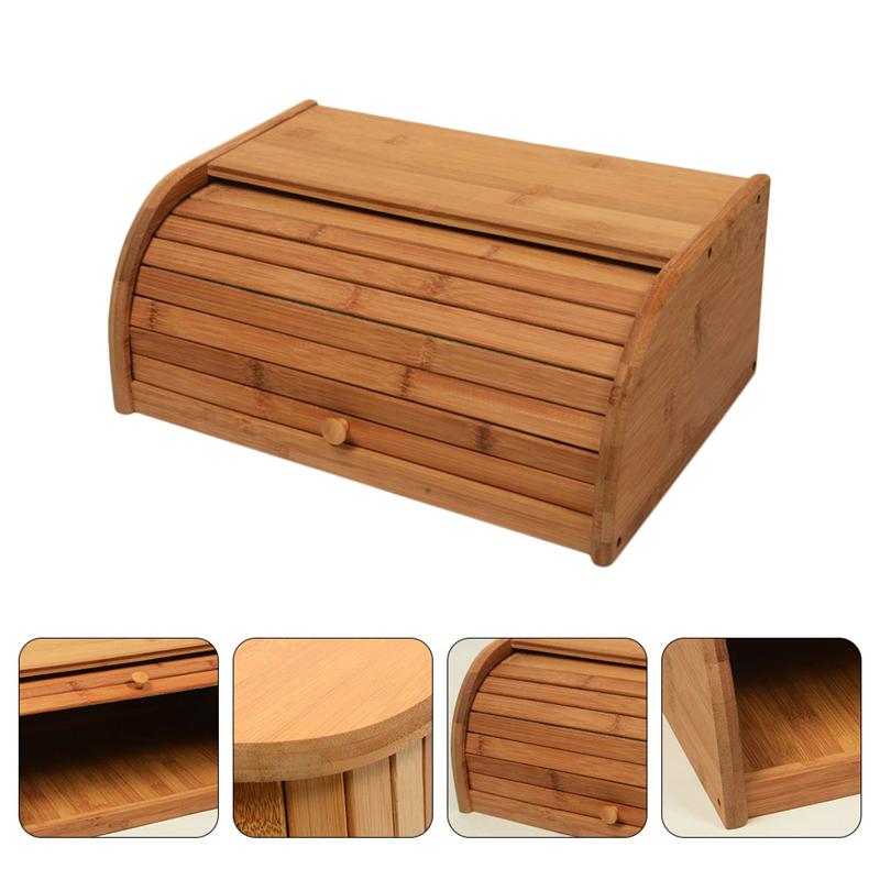 Natural Wooden Bread Box