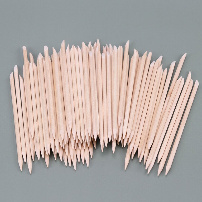 Natural Wooden Cuticle Sticks (100pcs) Natural Wooden Cuticle Sticks (100pcs)