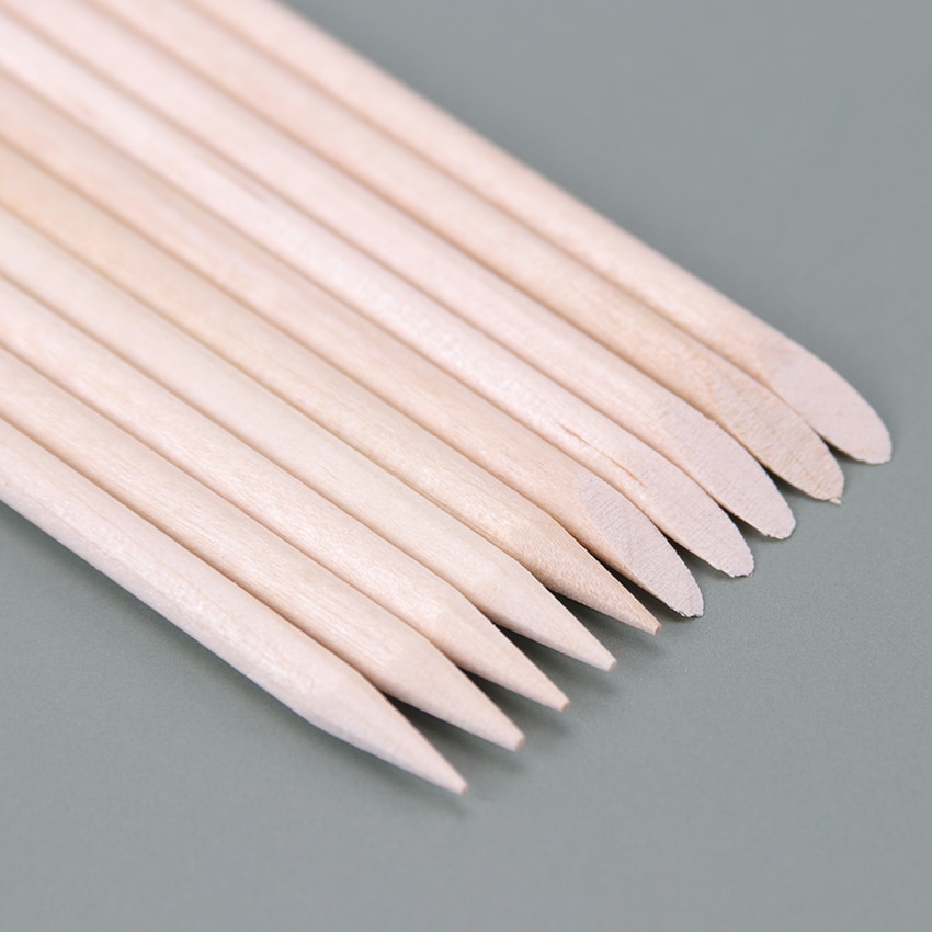 Natural Wooden Cuticle Sticks (100pcs)