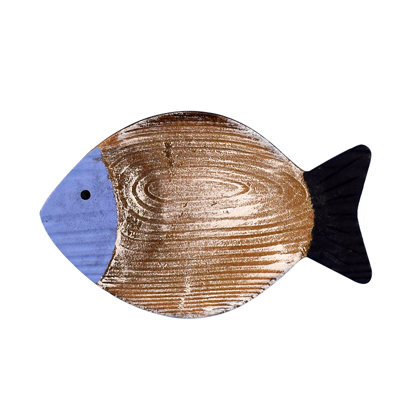 Natural Wooden Fish Wall Art (2pcs)
