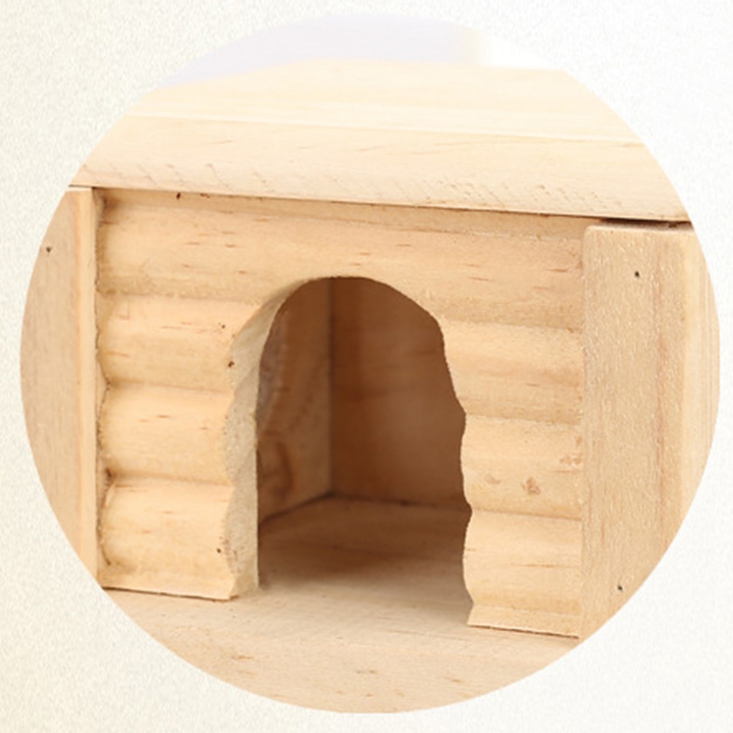 Natural Wooden Hamster Hideout House Natural Wooden Hamster Hideout House
