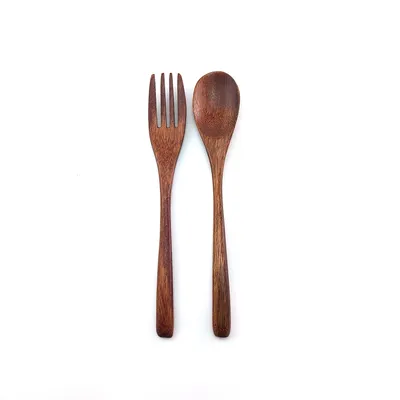Natural Wooden Spoon and Fork Natural Wooden Spoon and Fork