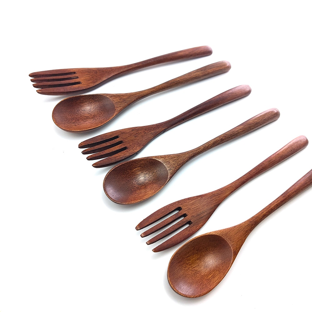 Natural Wooden Spoon and Fork Natural Wooden Spoon and Fork