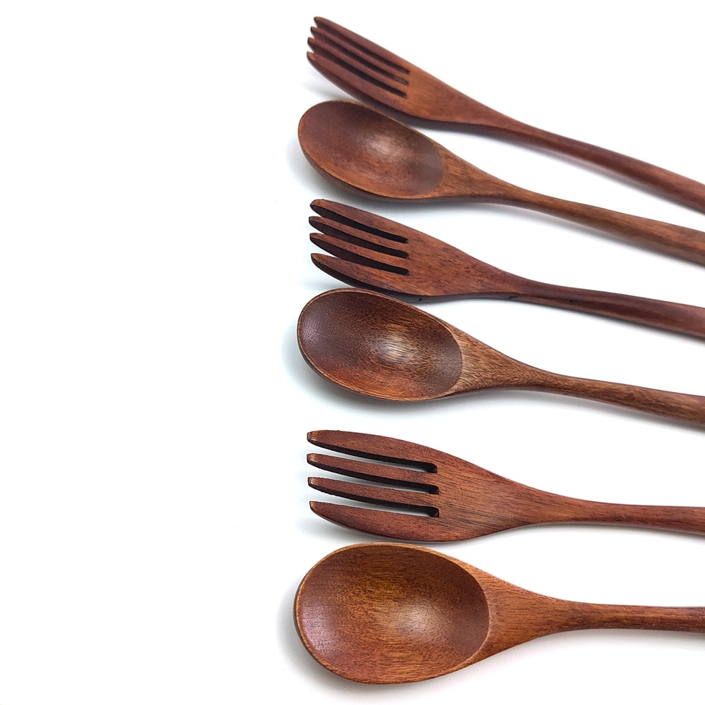 Natural Wooden Spoon and Fork Natural Wooden Spoon and Fork
