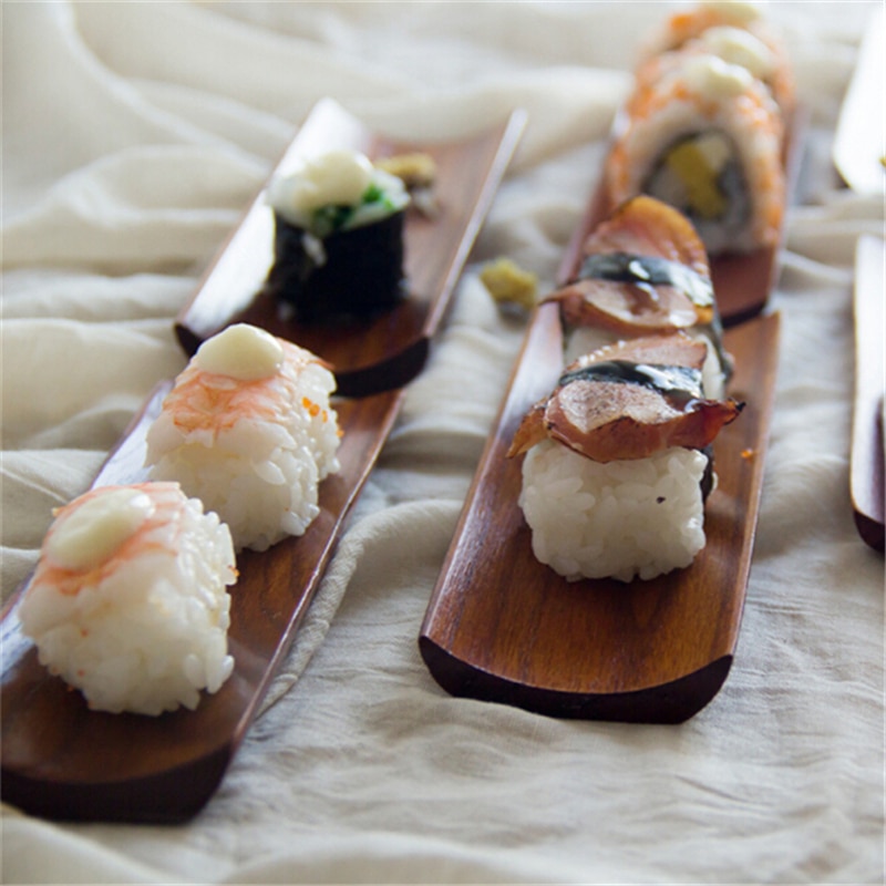 Natural Wooden Sushi Plate Tray Natural Wooden Sushi Plate Tray