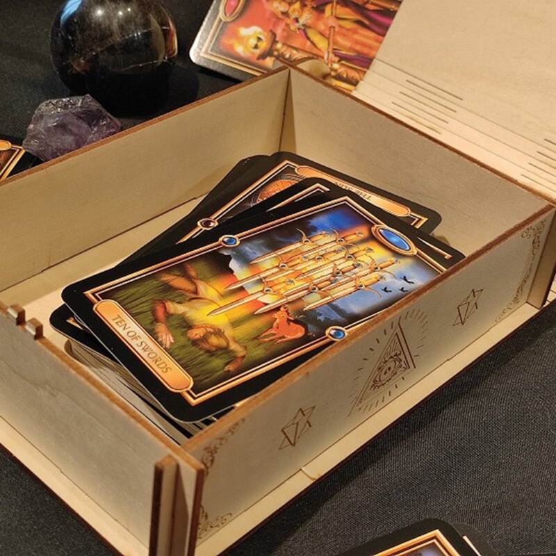 Natural Wooden Tarot Card Box