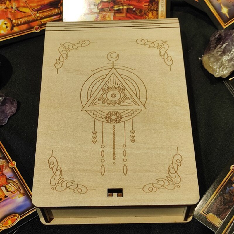 Natural Wooden Tarot Card Box