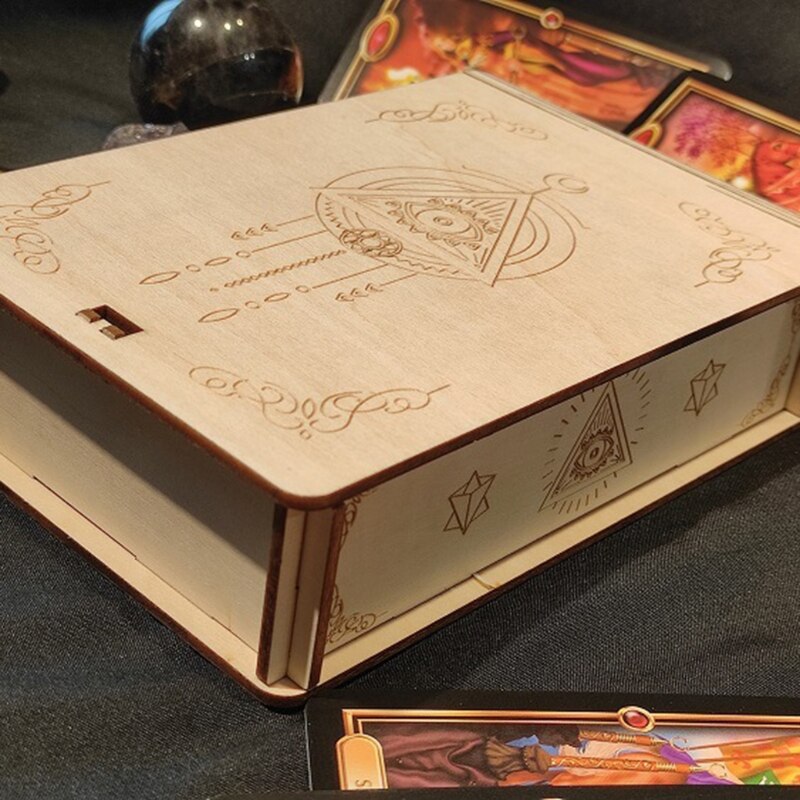 Natural Wooden Tarot Card Box