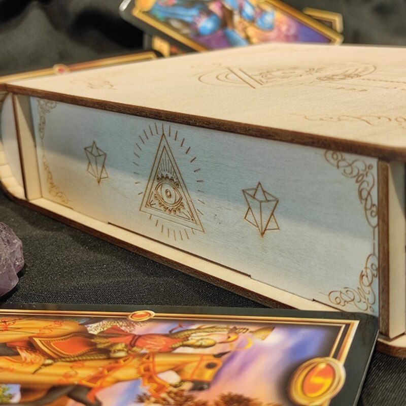 Natural Wooden Tarot Card Box