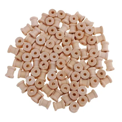 Natural Wooden Thread Spools (100pcs) Natural Wooden Thread Spools (100pcs)