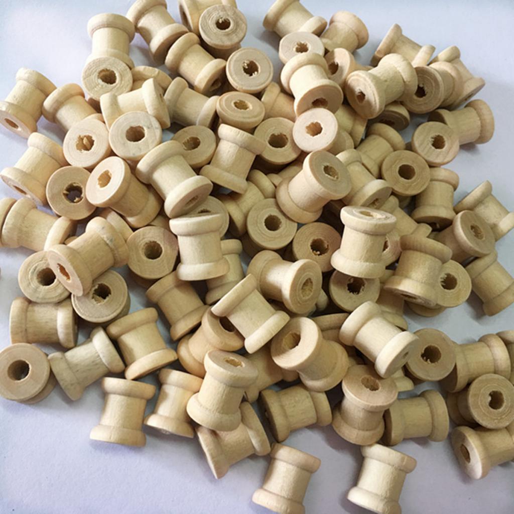 Natural Wooden Thread Spools (100pcs) Natural Wooden Thread Spools (100pcs)