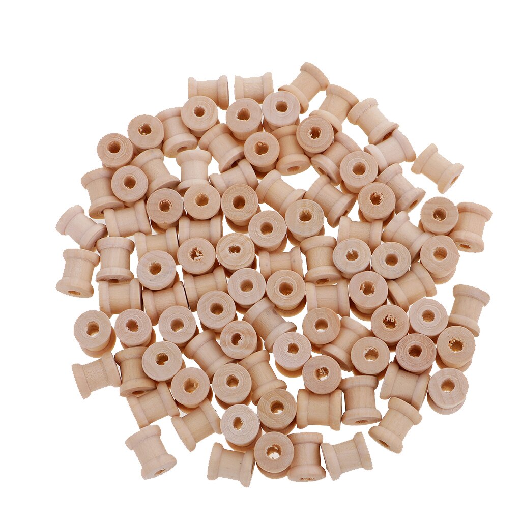 Natural Wooden Thread Spools (100pcs) Natural Wooden Thread Spools (100pcs)