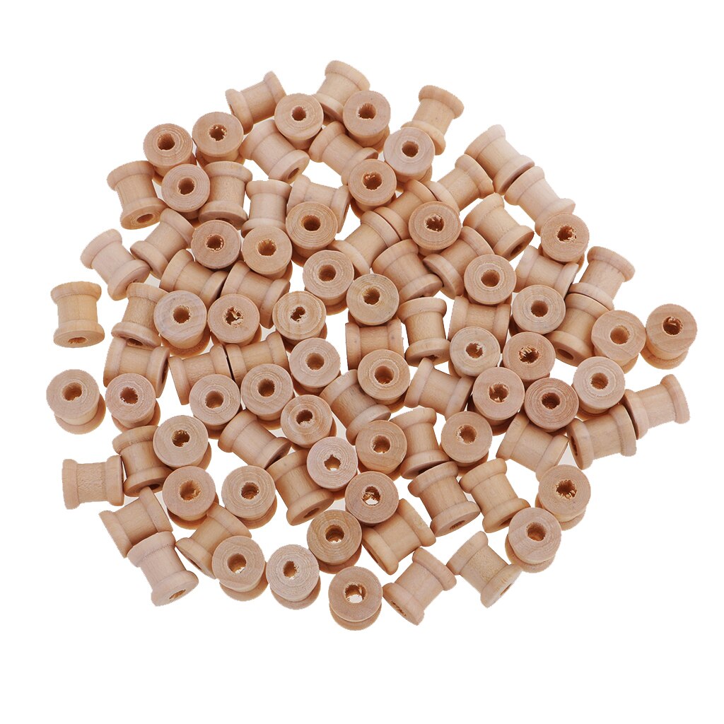Natural Wooden Thread Spools (100pcs) Natural Wooden Thread Spools (100pcs)
