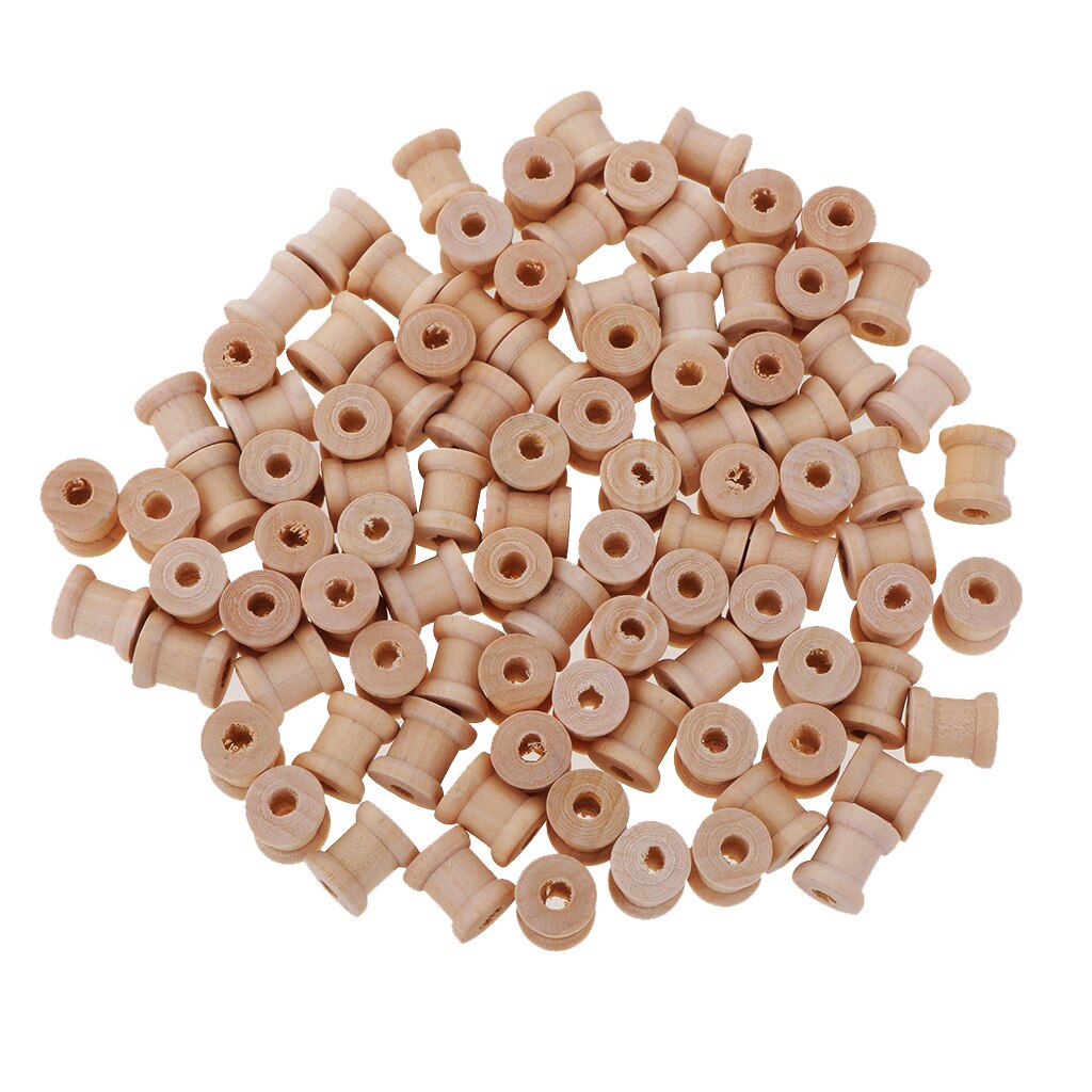 Natural Wooden Thread Spools (100pcs) Natural Wooden Thread Spools (100pcs)