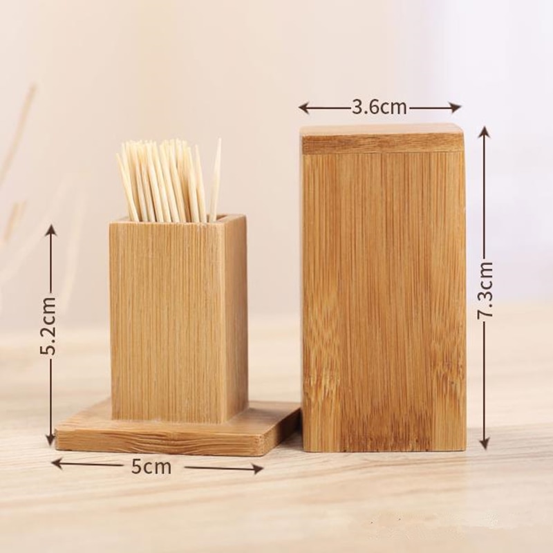 Natural Wooden Toothpick Holder