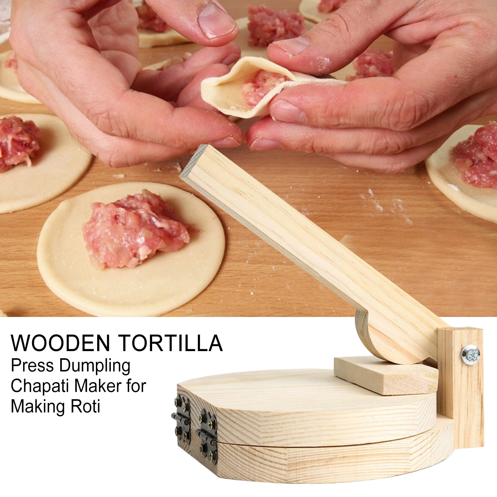 Natural Wooden Tortilla Press Natural Wooden Tortilla Press