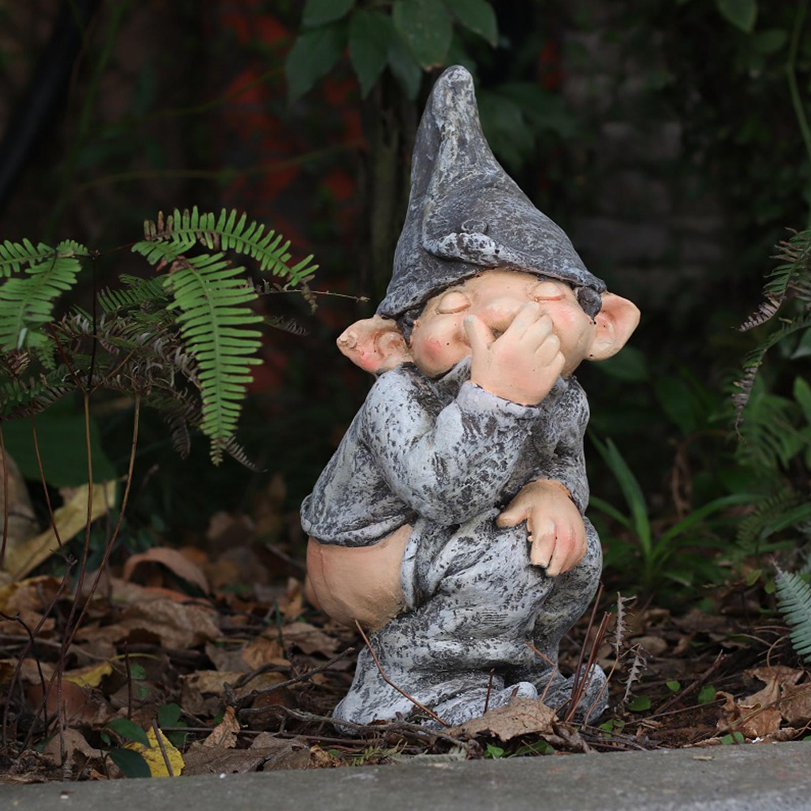 Naughty Garden Gnome Resin Figurine Naughty Garden Gnome Resin Figurine