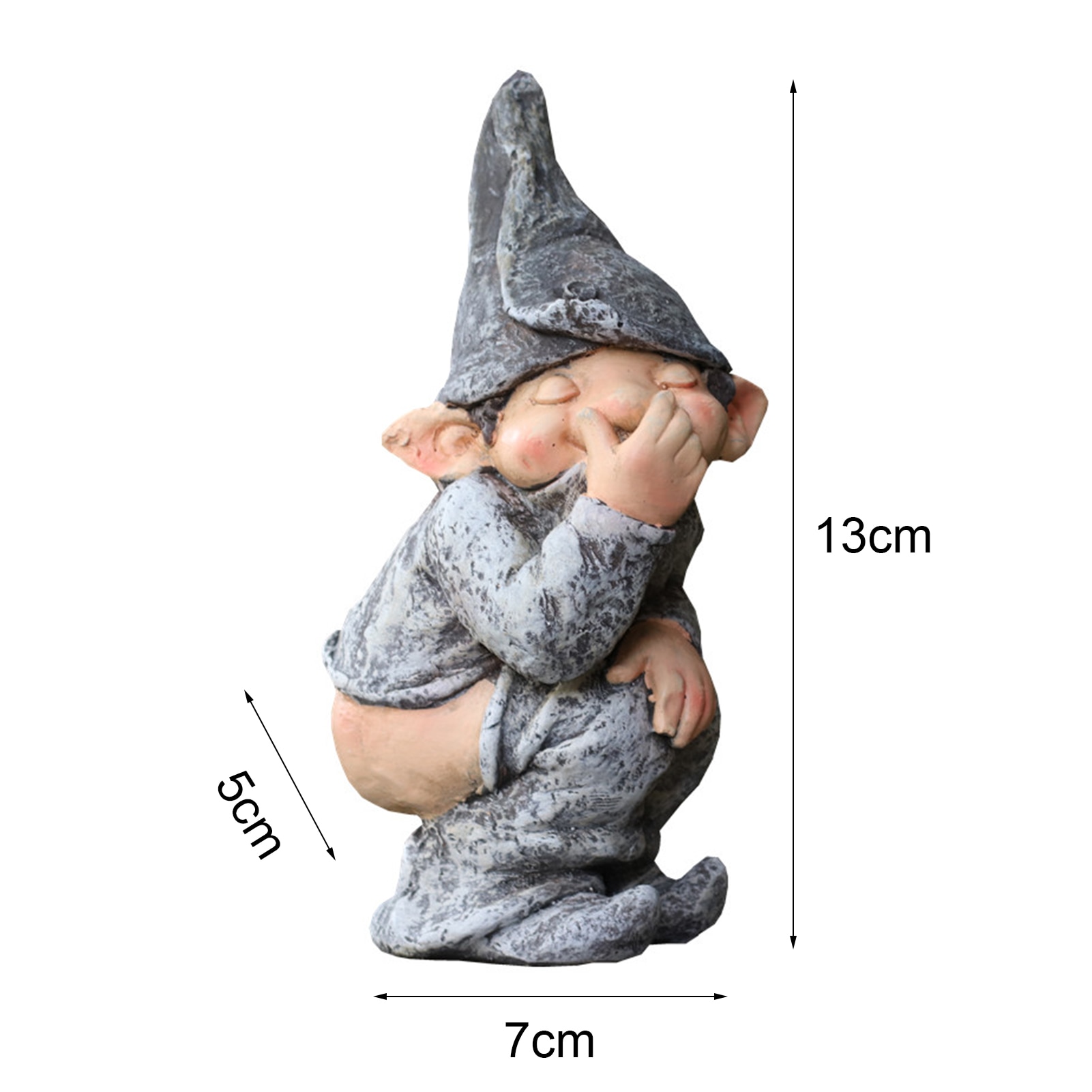 Naughty Garden Gnome Resin Figurine