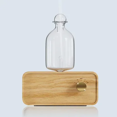 Nebulizing Essential Oil Diffuser Waterless Operated Aromatherapy Diffuser for Home Wood and Glass Aroma Diffuser Scent