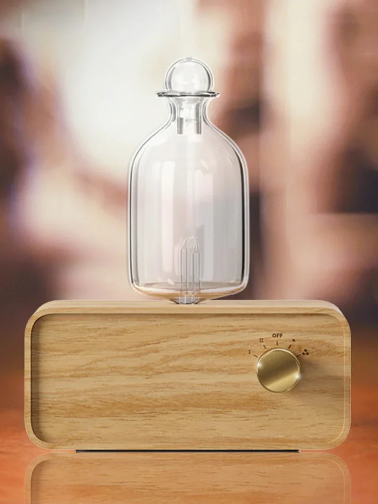 Nebulizing Essential Oil Diffuser Waterless Operated Aromatherapy Diffuser for Home Wood and Glass Aroma Diffuser Scent