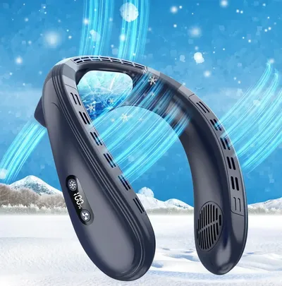 Neck Air Conditioner Portable Neck Fan Rechargeable Semiconductor Cooling Bladeless Fan Outdoor Personal Fan Wearable