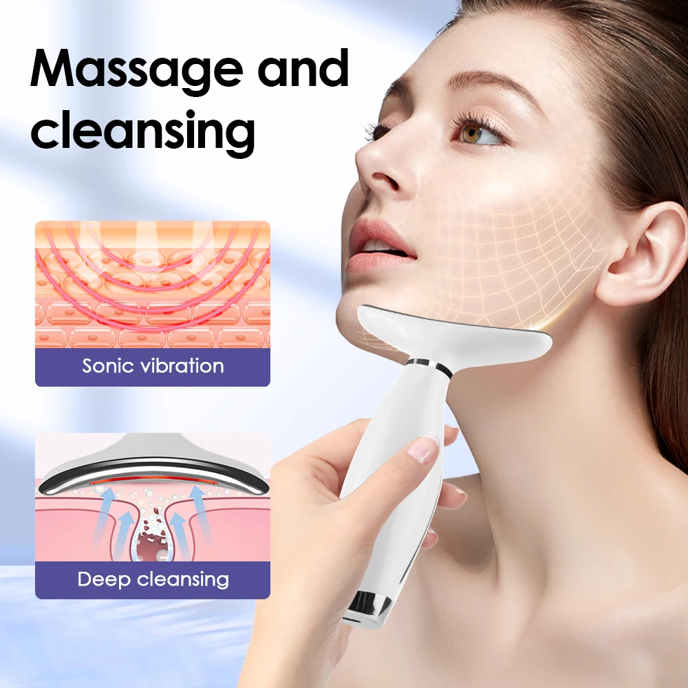 Neck Face Beauty Device 7 Color Light LED Photon Therapy Skin Tighten Reduce Double Chin Anti Wrinkle Facial Lifting Neck Face Beauty Device 7 Color Light LED Photon Therapy Skin Tighten Reduce Double Chin Anti Wrinkle Facial Lifting